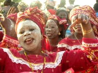 Traditional dancers in Mozambique